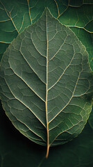 Poster - Intricate leaf vein network spreading across dark background, highlighting delicate botanical transportation system and natural geometric patterns