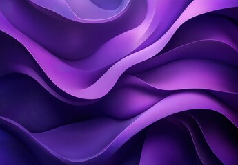 Poster - Abstract purple waves flowing in smooth layers creating a dynamic and vibrant background for creative projects and design applications