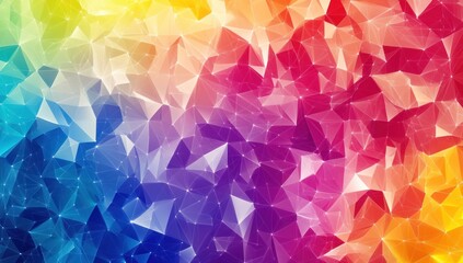 Fototapete - Abstract polygonal background with vibrant color gradient.