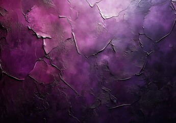 Poster - Abstract textured background in rich purple and black hues featuring cracks and deep tones for artistic and creative projects