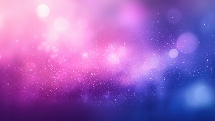Poster - Abstract vibrant background featuring colorful bokeh lights and sparkling particles creating a dreamy atmosphere of purple, pink, and blue hues