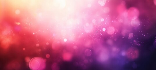 Poster - Abstract vibrant gradient background with bokeh lights in shades of purple, pink, and gold creating a dreamy and enchanting atmosphere for creative projects