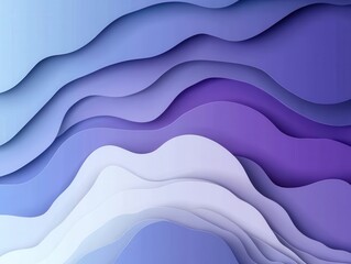 Poster - Abstract Wavy Layered Background in Shades of Blue and Purple for Creative Design, Digital Art, and Modern Aesthetic Projects
