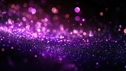 Poster - Beautiful Abstract Background with Glittering Violet and Purple Bokeh Lights Suitable for Digital Artwork and Creative Projects