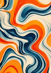 Poster - Abstract swirling, fluid, vibrant, dynamic, marbled, colorful, pattern, design, texture.