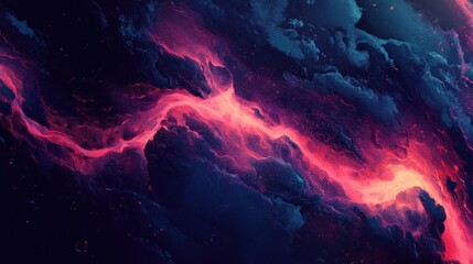 Wall Mural - Sci-fi wallpaper with cosmic rupture and radiant tendrils of energy