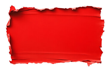 Poster - Red torn paper sheet on dark background, vibrant art and design concept