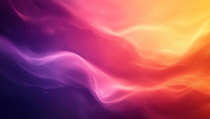Poster - Colorful Abstract Background with Smooth Curves and Gradients in Vibrant Shades of Pink, Purple, Orange and Yellow for Creative Designs and Projects