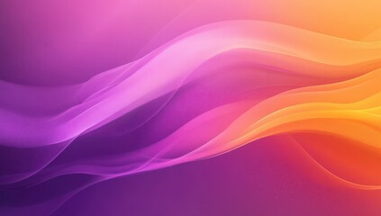 Poster - Colorful Abstract Background with Smooth Flowing Waves in Purple, Pink, and Orange Shades for Creative Design Projects and Modern Digital Artwork