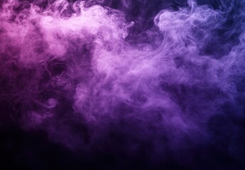 Fototapete - Colorful smoke texture in purple and pink shades on a dark background, perfect for creative design and artistic projects