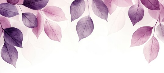 Poster - Delicate Purple Leaves Design with Soft Hues and Subtle Gradients Perfect for Backgrounds or Graphic Projects