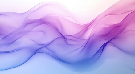 Poster - Ethereal Fluid Waves in Soft Purple and Blue Hues Creating a Dreamlike and Serene Background for Modern Designs and Creative Projects