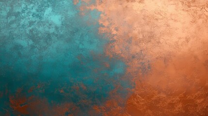 Warm copper and electric cyan gradient, rich and luxurious with seamless cloud blending