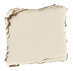 Poster - Beige paint smear with texture on transparent background, abstract art concept