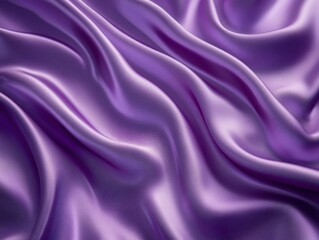 Poster - Luxurious Purple Satin Fabric Texture with Soft Twists and Waves Creating an Elegant and Smooth Appearance for Fashion and Interior Design Applications