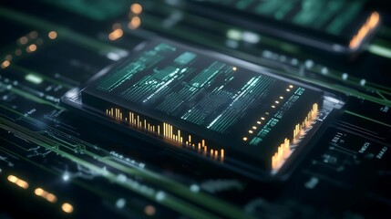 Poster - AI-enhanced futuristic stock trading floor image featuring advanced financial technology concepts.