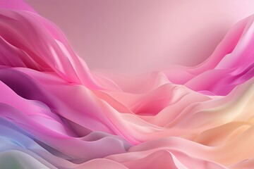 Wall Mural - Soft Pink Gradient Background with Vibrant Colorful Light Effects