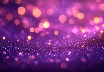 Poster - Shimmering Purple and Pink Glitter Background with Bokeh Effect for Abstract and Festive Themes