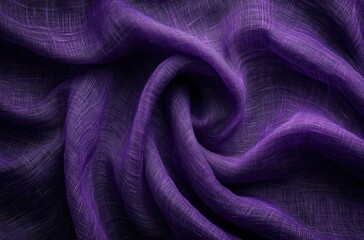 Poster - Soft and Elegant Purple Fabric with Beautiful Texture and Flowing Waves for Design and Textile Backgrounds, Creative Projects and Fashion Inspiration