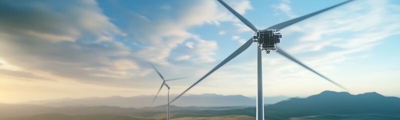 Poster - AI-enhanced maintenance for autonomous wind turbines showcased in a detailed image.