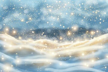 Wall Mural - winter wonderland with sparkling snowflakes