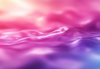 Poster - Soft Flowing Fabric in Pastel Shades of Pink and Purple with Gentle Light Reflection for Background or Artistic Use