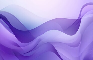 Poster - Soft Purple Gradient Waves with Smooth Flowing Lines and Gentle Curves for Abstract Background or Graphic Design Use