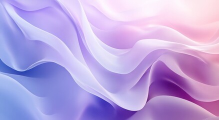 Poster - Soft Waves of Purple and Pink Abstract Background with Gentle Flowing Textures for Creative and Artistic Projects