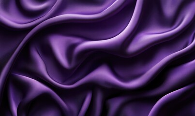 Poster - Soft, Elegant Purple Fabric Draped Naturally with Smooth, Flowing Texture Ideal for Backgrounds, Fashion, Design, and Artistic Projects