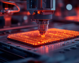 Poster - High tech micro assembly factory with advanced laser technology