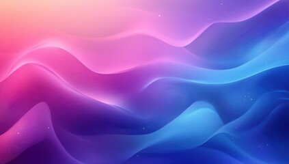 Poster - Vibrant Abstract Background with Flowing Waves in Soft Pink and Blue Tones for Artistic and Creative Projects