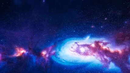 Wall Mural - Beautiful nebula in space, Colorful space background