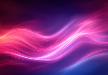 Poster - Vibrant Abstract Waves in Shades of Pink and Purple Creating a Dreamy Atmosphere with Soft Light and Fluid Motion for Artistic Backgrounds