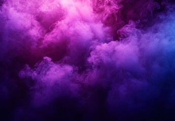 Poster - Vibrant Colorful Smoke or Fog Blending in Purple and Blue Hues Creating an Atmospheric Background for Creative Projects and Designs