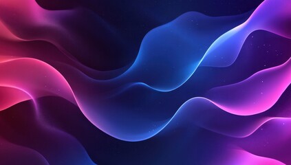 Poster - Vibrant Fluid Wave Patterns in Gradient Colors of Blue, Pink, and Purple Design for Abstract Background or Wallpaper Use
