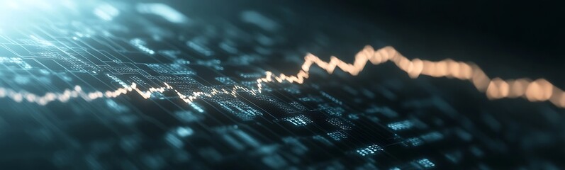 Fototapete - Futuristic cyber-enhanced investment landscape featuring innovative design elements.