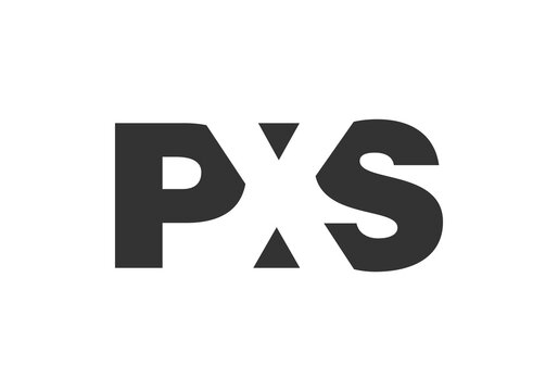 PXS logo design. Initial letter P X S bold font style for tech startups, consulting, corporate branding. Creative company name, headlines typography identity, trendy logotype.