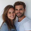 © liam - Young Couple in Love: Smiling, Genuine Joy Captured in Vibrant Portrait Photography