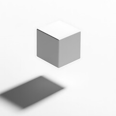 Fototapete - Floating Cube Minimalist 3D Render Illustration