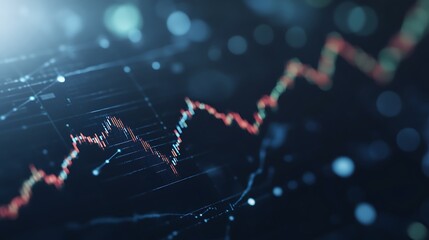 Leinwandbilder - AI-driven stock market analytics image featuring futuristic design elements and vibrant glow effects.