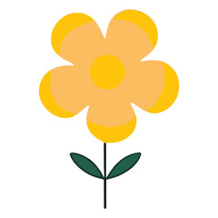 Wall Mural - individual lris of colorful flower art illustration asteraceae vector