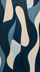Wall Mural - navy blue abstract modern print design pattern geometric shapes design poster background