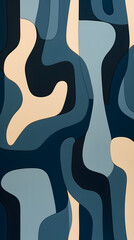 Wall Mural - navy blue abstract modern print design pattern geometric shapes design poster background