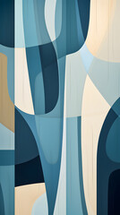 Wall Mural - navy blue abstract modern print design pattern geometric shapes design poster background