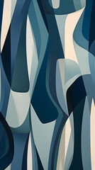 Wall Mural - navy blue abstract modern print design pattern geometric shapes design poster background