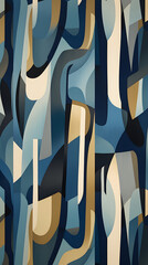 Wall Mural - navy blue abstract modern print design pattern geometric shapes design poster background