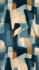 Wall Mural - navy blue abstract modern print design pattern geometric shapes design poster background