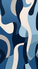 Wall Mural - navy blue abstract modern print design pattern geometric shapes design poster background