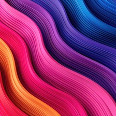 Poster - Colorful waves of vibrant hues in a smooth, flowing pattern.