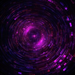 Poster - Abstract Representation of Higher Dimensional Space with Vibrant Color Patterns